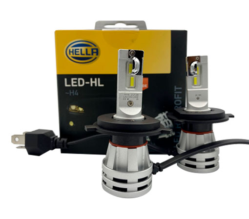 Kit de Luz Led H4 Hella Retrofit 12/24V 24W P43T 6500K - Cyrex